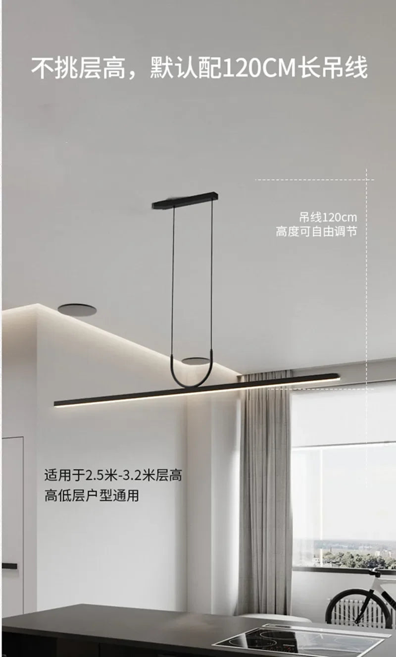 Modern Minimalist LED Ceiling Chandeliers for Dining Room Table Kitchen Island Simple Pendant Lamps Home Decor Lighting Fixture