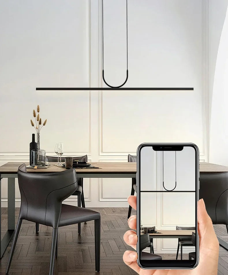 Modern Minimalist LED Ceiling Chandeliers for Dining Room Table Kitchen Island Simple Pendant Lamps Home Decor Lighting Fixture