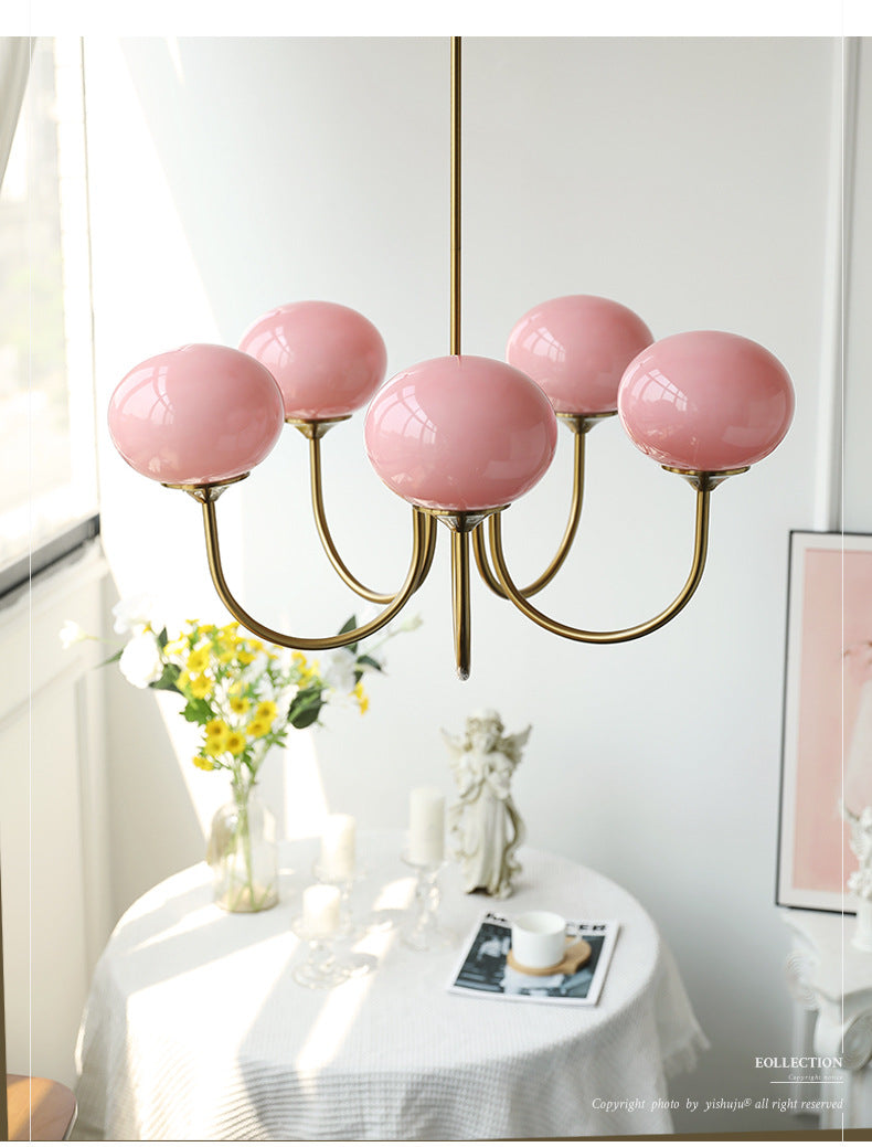 Led Lights Home Decor Modern Minimalism Pendant Lamp Macaron Chandelier Pink Living for Room Kitchen Study Indoor Light SANDYHA