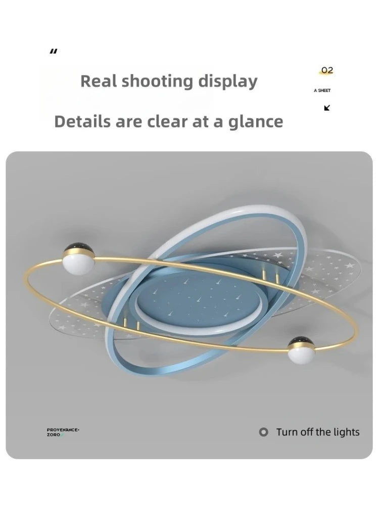 Modern LED Chandelier Light Luxury Starry Sky Home Decor Living Children's Room Bedroom Lamp Indoor Lighting Kids’ Pendant Light