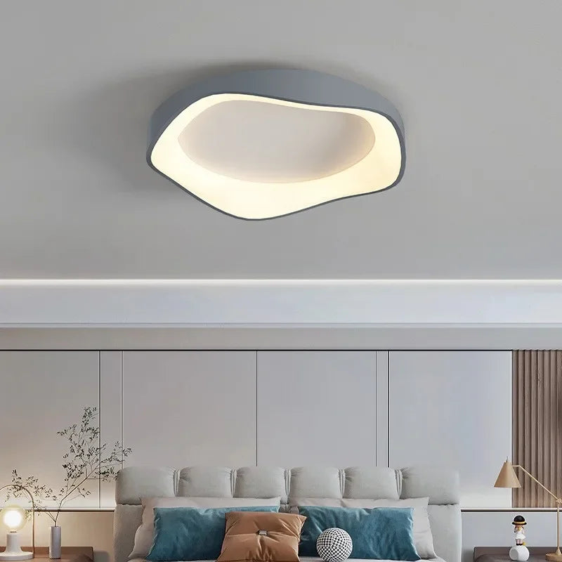 Minimalist Modern Cream Style LED Ceiling Lights - Black White Grey Flower Shaped Lights Living Room Bedroom Dining Room
