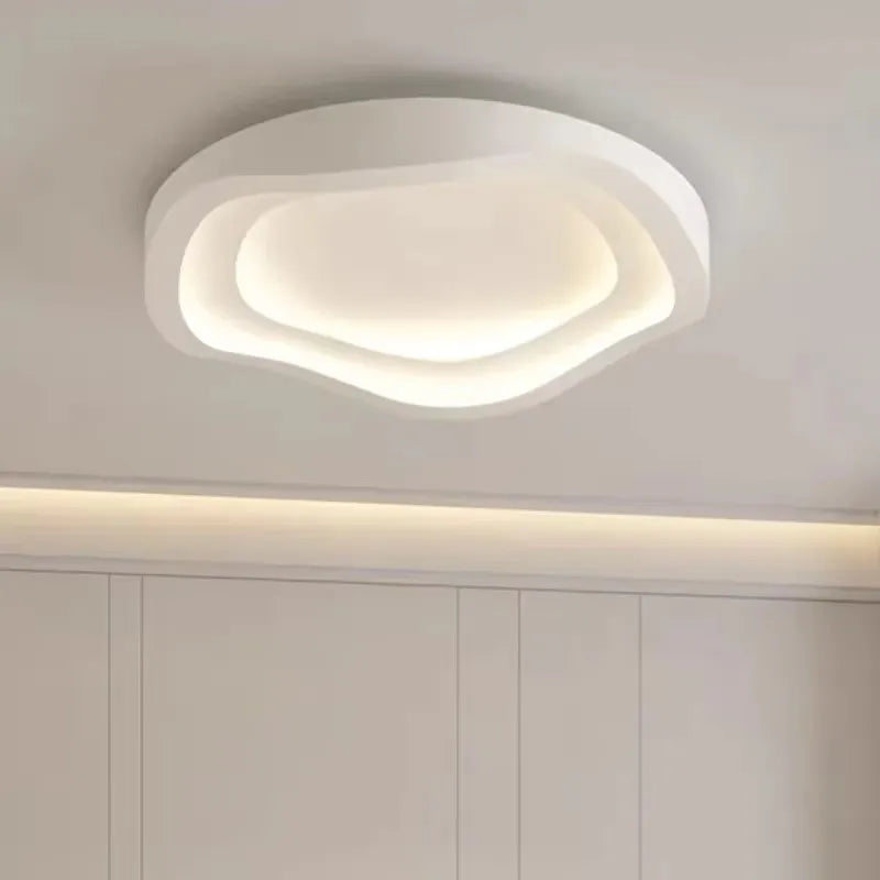 Minimalist Modern Cream Style LED Ceiling Lights - Black White Grey Flower Shaped Lights Living Room Bedroom Dining Room