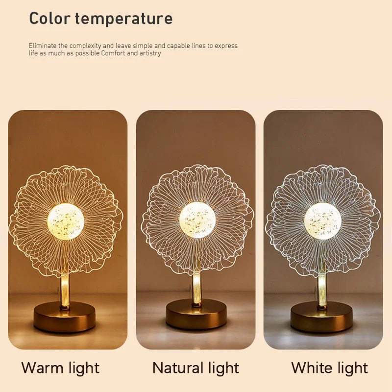 Luxury Minimalist Table Light Living Room Bedroom Bedside Home Interior Decorative Light USB Atmosphere AtmosphereTable Lamps