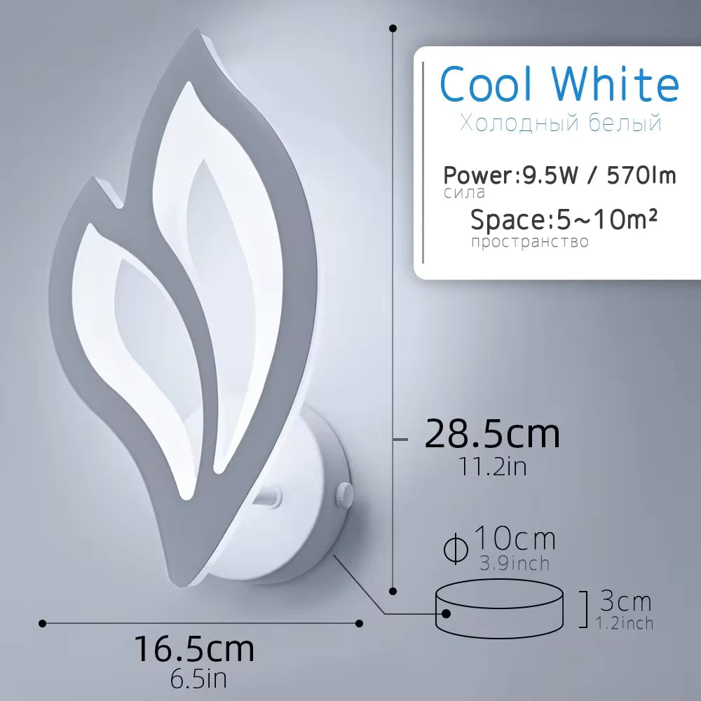LED Night Light Interior Wall Lamp Energy Saving Wall Applique for Home Aisle WC Hallway Stair Kitchen Bedroom Wall Light Decor