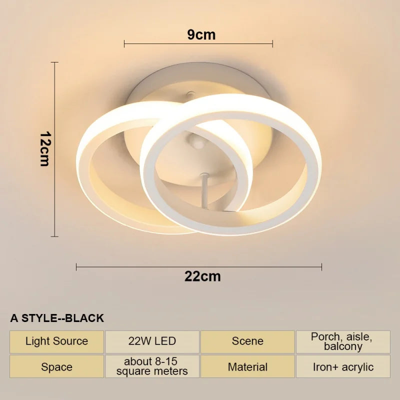 Modern LED Ceiling Light Minimalist Line Ceiling Lamp for Corridor Entryway Staircase Aisle Indoor Decor Corner Lighting Fixture