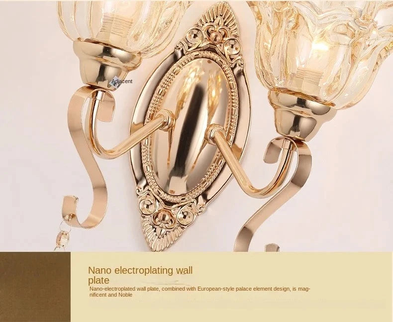 New Modern  Minimalist LED  Wall Lamp Bedroom Night Light Living Room Background Wall Crystal Bedside Lamp